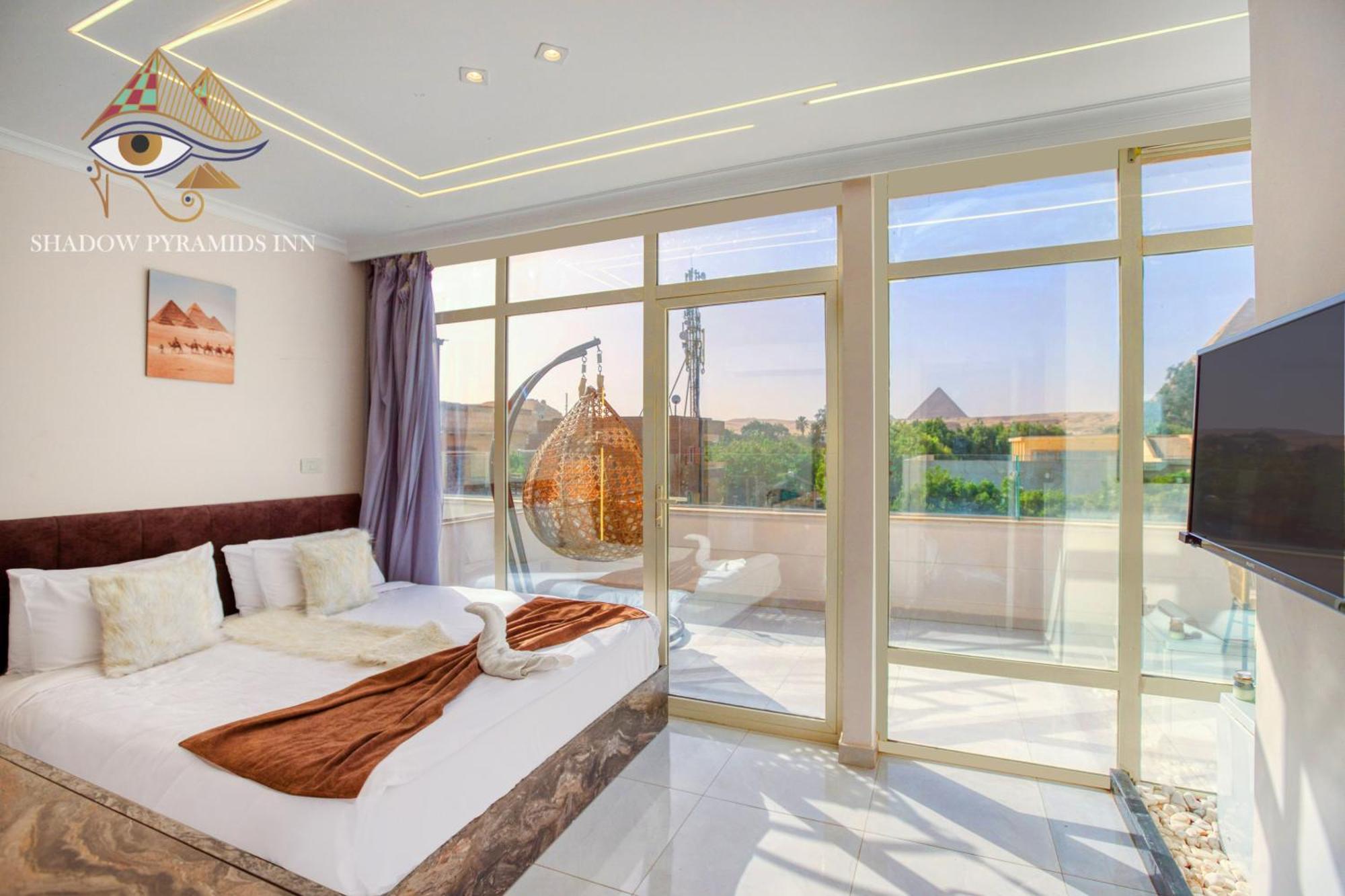 Shadow Pyramids Suites And Jacuzzi Kafret el-Gabal Exteriör bild