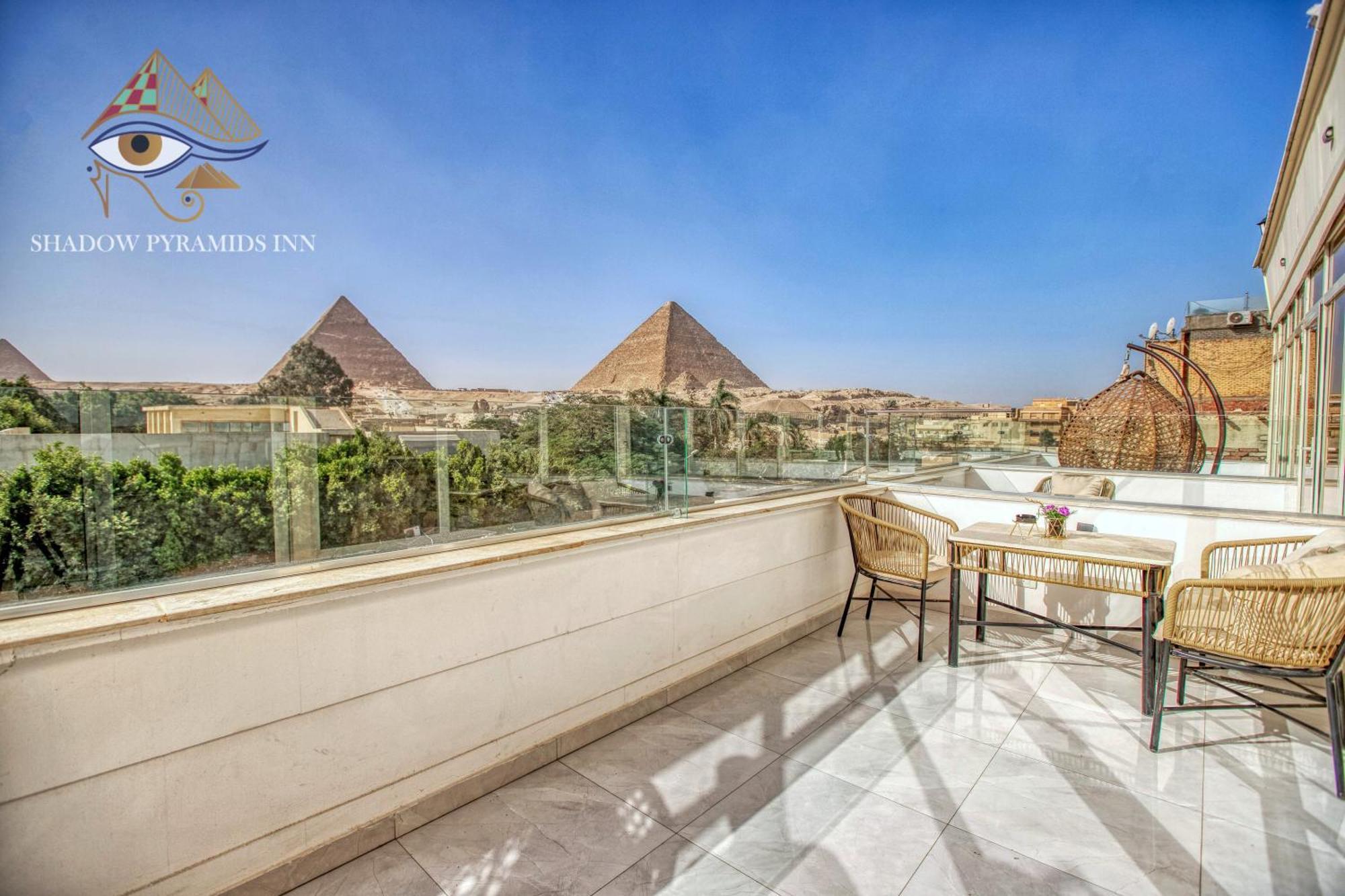 Shadow Pyramids Suites And Jacuzzi Kafret el-Gabal Exteriör bild